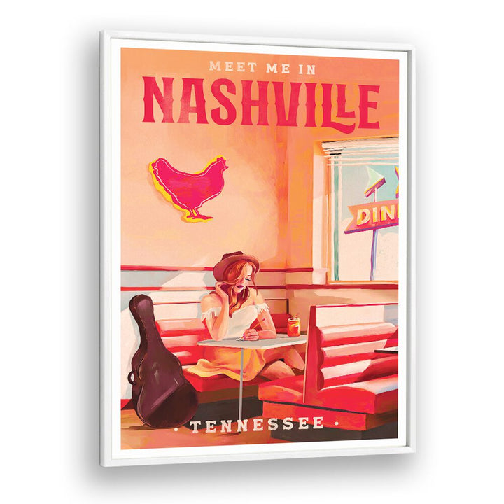 NASHVILLE TENNESSEE REDHEAD MUSIC POSTER BY THE WHISKEY GINGER , WOMEN ILLUSTRATION PAINTINGS