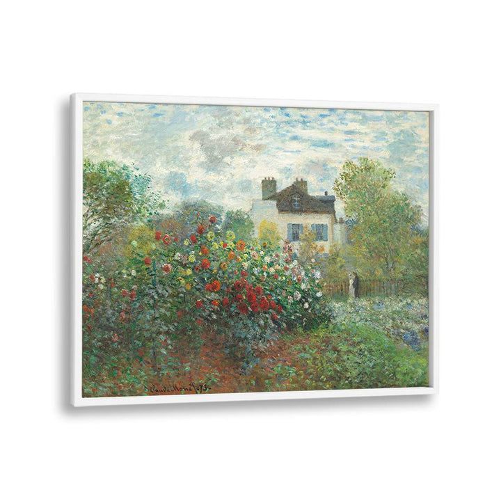 THE ARTIST'S GARDEN IN ARGENTEUIL: DAHLIAS (1873) , VINTAGE PAINTINGS