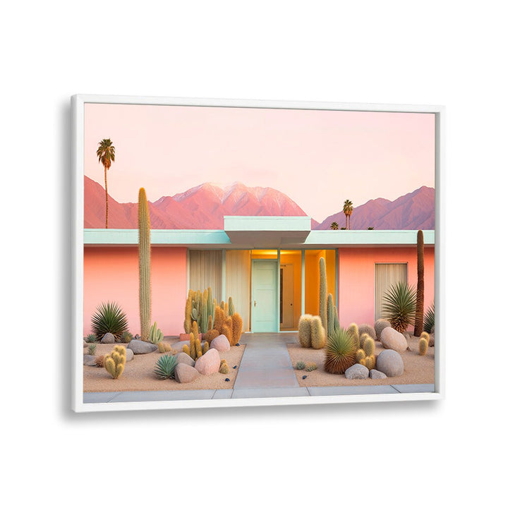 Elevate your decor with MID-CENTURY MOODS, BEACH PAINTINGS showcasing vibrant architecture and desert landscapes.