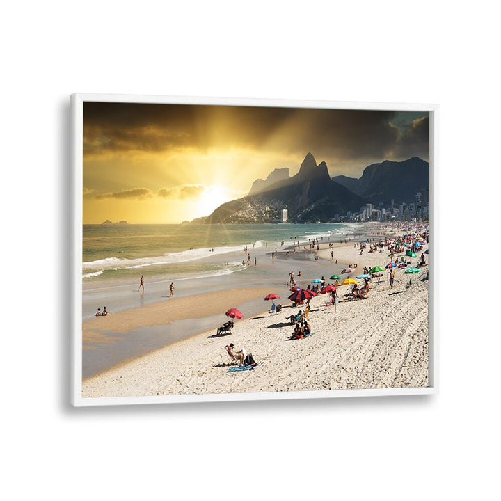 IPANEMA BEACH AT SUNSET , BEACH PAINTINGS