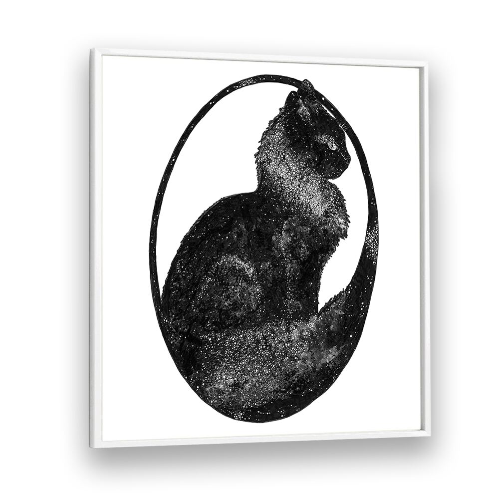 SPACE CAT SQUARE ,WILDLIFE PAINTINGS