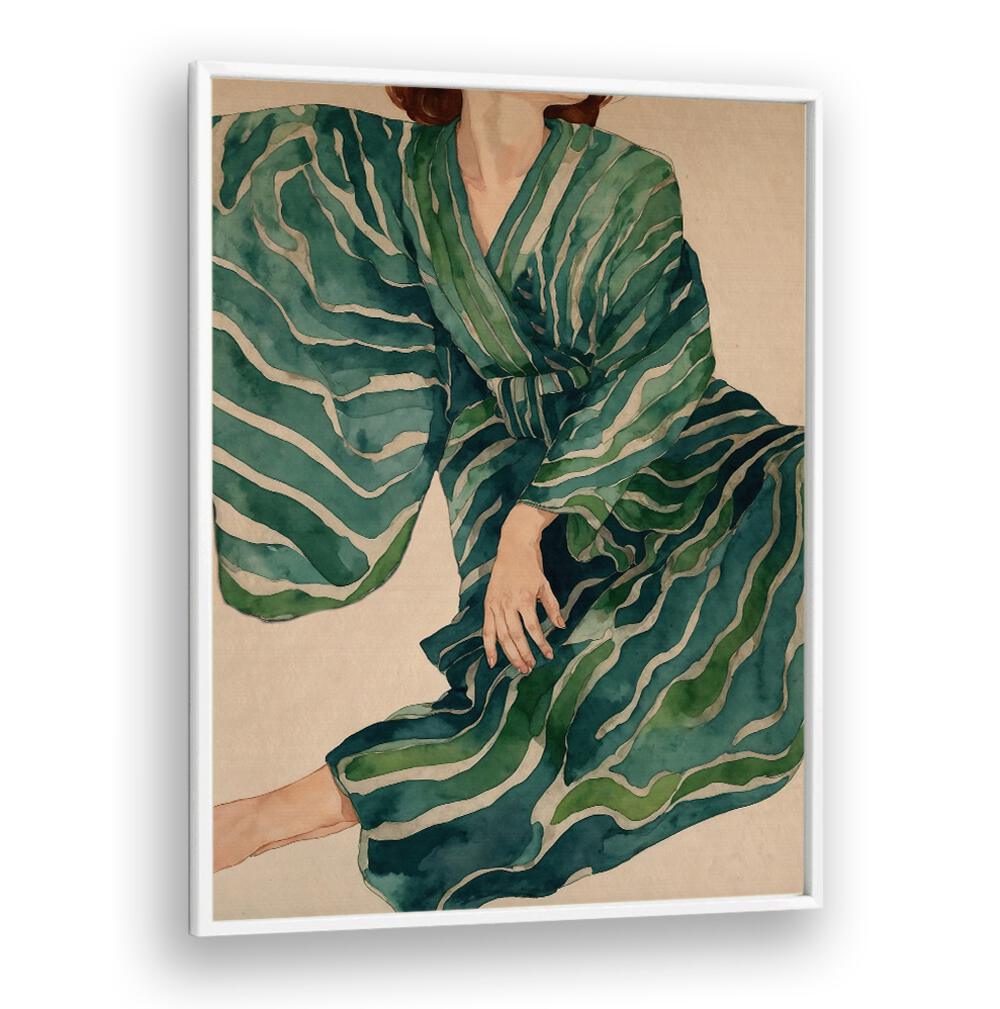 Elegant depiction of femininity in FIGURATIVE WOMAN NO.II , PORTRAITS, showcasing vibrant colors and artistic depth.