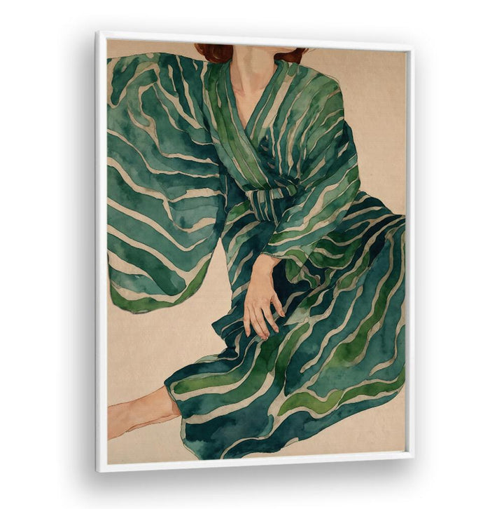 Elegant depiction of femininity in FIGURATIVE WOMAN NO.II , PORTRAITS, showcasing vibrant colors and artistic depth.