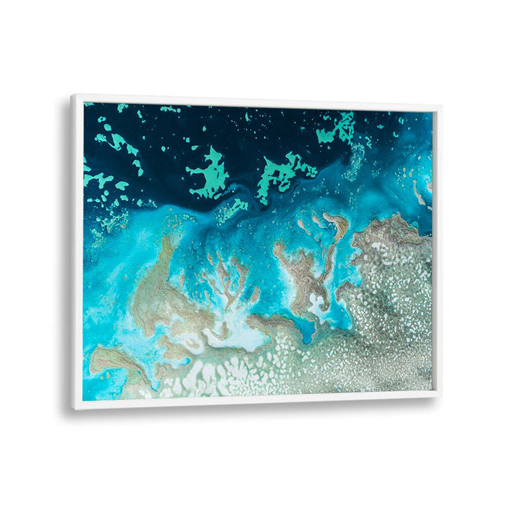 Vibrant hues and dynamic shapes in CORAL THE OASIS, ABSTRACT PAINTINGS, perfect for modern artistic spaces.