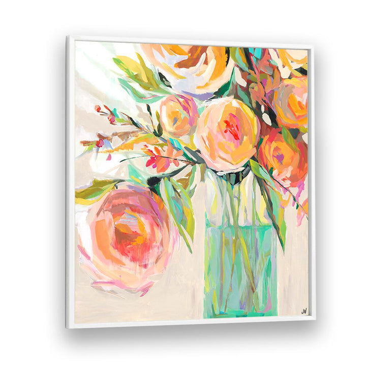 Vibrant KELLY S BOUQUET, FLORAL FLOWER PAINTINGS enhance any room with abstract floral artistry and bright colors.