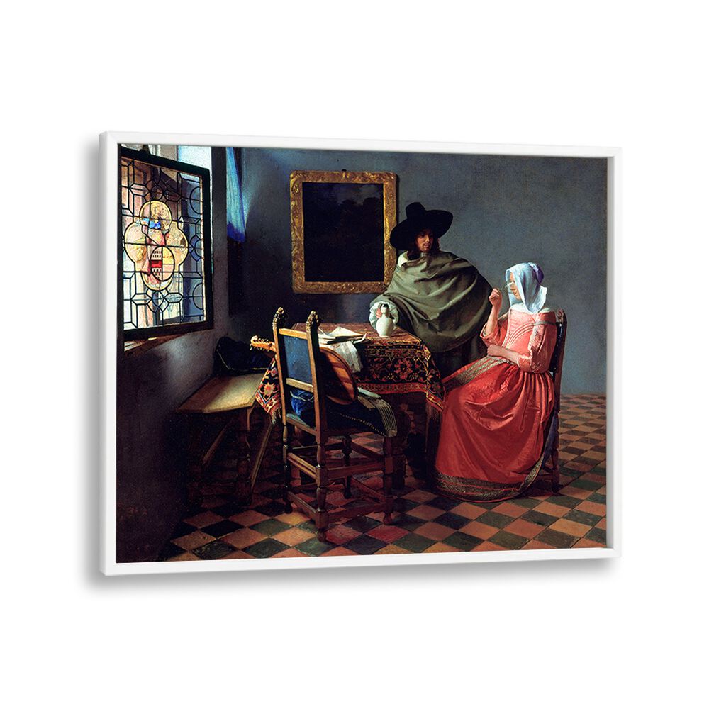 THE WINE GLASS (CA. 1658 –1660) BY JOHANNES VERMEER, VINTAGE PAINTINGS