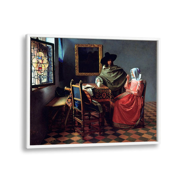 THE WINE GLASS (CA. 1658 –1660) BY JOHANNES VERMEER, VINTAGE PAINTINGS