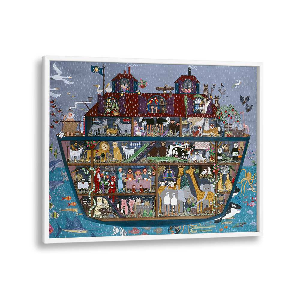 Transform your child's space with INSIDE STORY, KIDS ROOM PAINTINGS, featuring a whimsical animal-filled scene.
