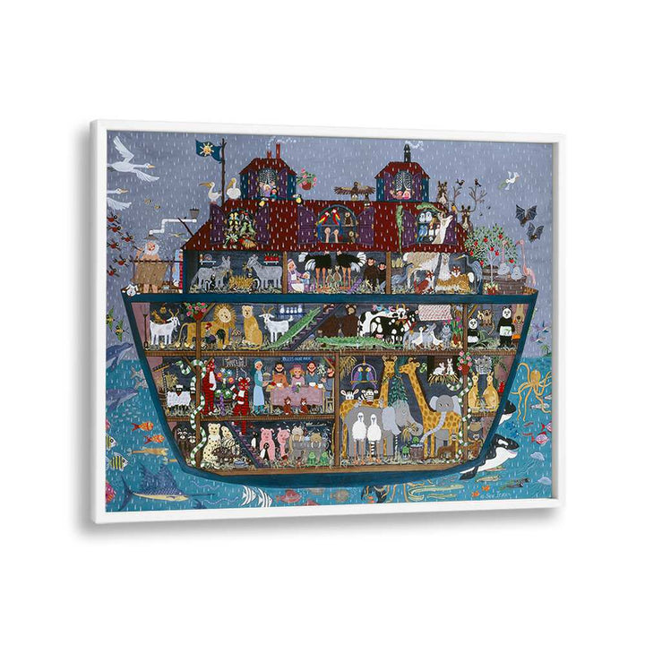 Transform your child's space with INSIDE STORY, KIDS ROOM PAINTINGS, featuring a whimsical animal-filled scene.