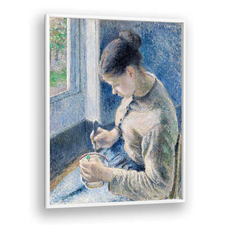 YOUNG PEASANT HAVING HER COFFEE (1881) , VINTAGE PAINTINGS