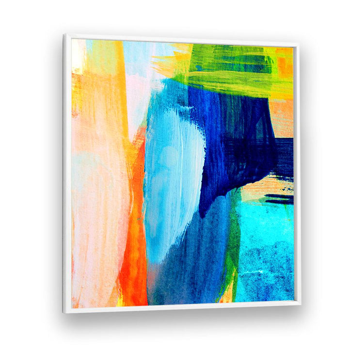 Vibrant hues in TROPICAL HEAT I, ABSTRACT PAINTINGS create a lively focal point for any space. Perfect for home decor.