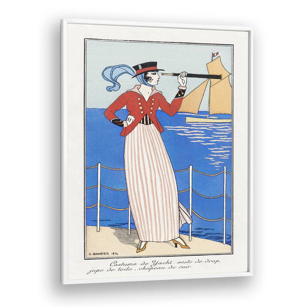 COSTUMES PARISIENS: COSTUME DE YACHT (1914) , VINTAGE PAINTINGS