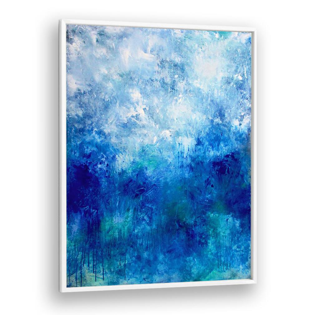 Vibrant blue tones in ABSTRACTION DESIGN X, ABSTRACT PAINTINGS elevate your space with captivating artistry.