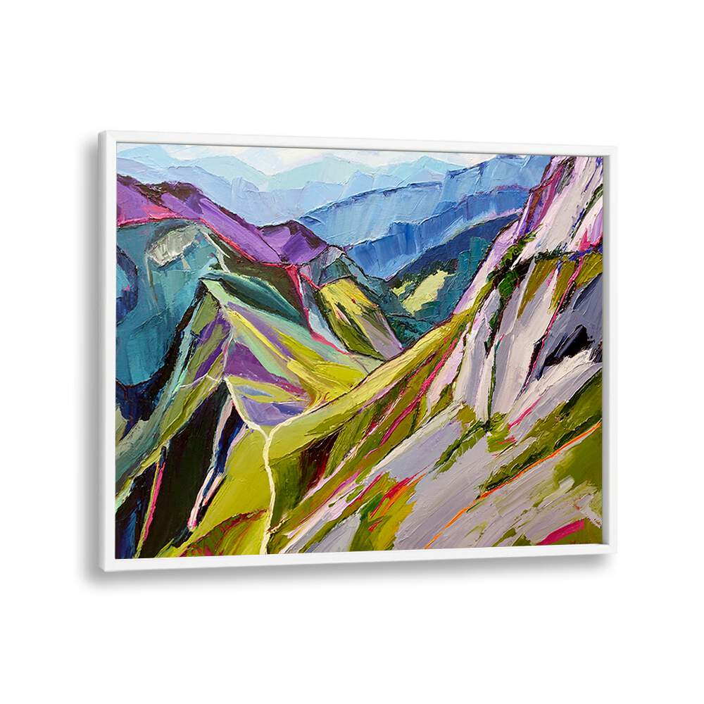 HIKING IN THE SWISS ALPS I , LANDSCAPE PAINTINGS