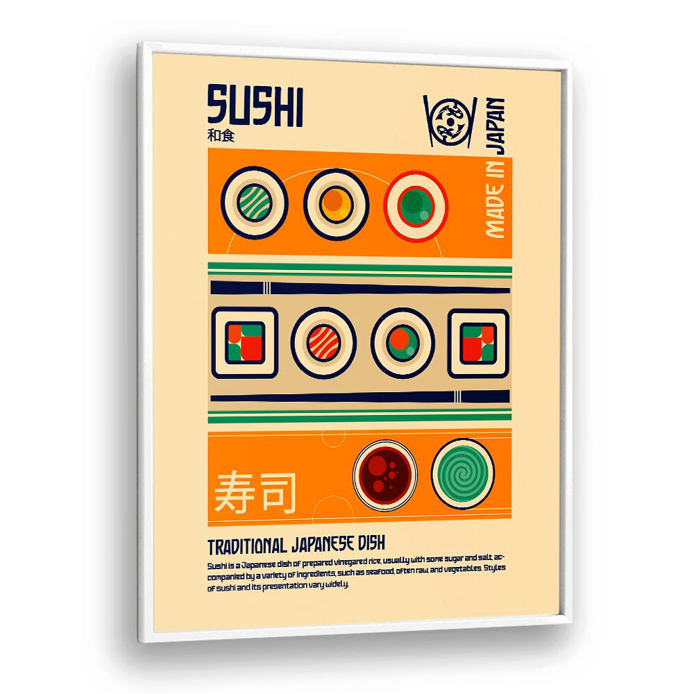 SUSHI, BAR & CAFE ART showcases vibrant artwork celebrating the elegance of sushi culture and dining experiences.