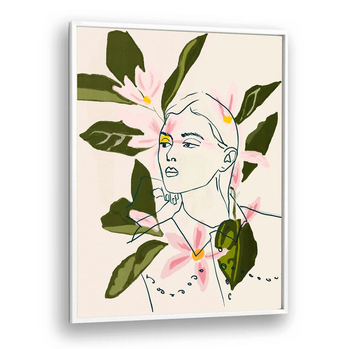 Delicate blend of floral motifs and human forms in FLORAL REFLECTION, PORTRAITS & FIGURATIVE ILLUSTRATIONS art.
