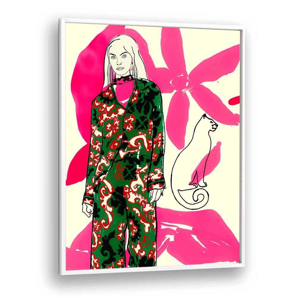 Vibrant illustration from CATWALK NO III, PORTRAITS, blending fashion and art in a stunning design.