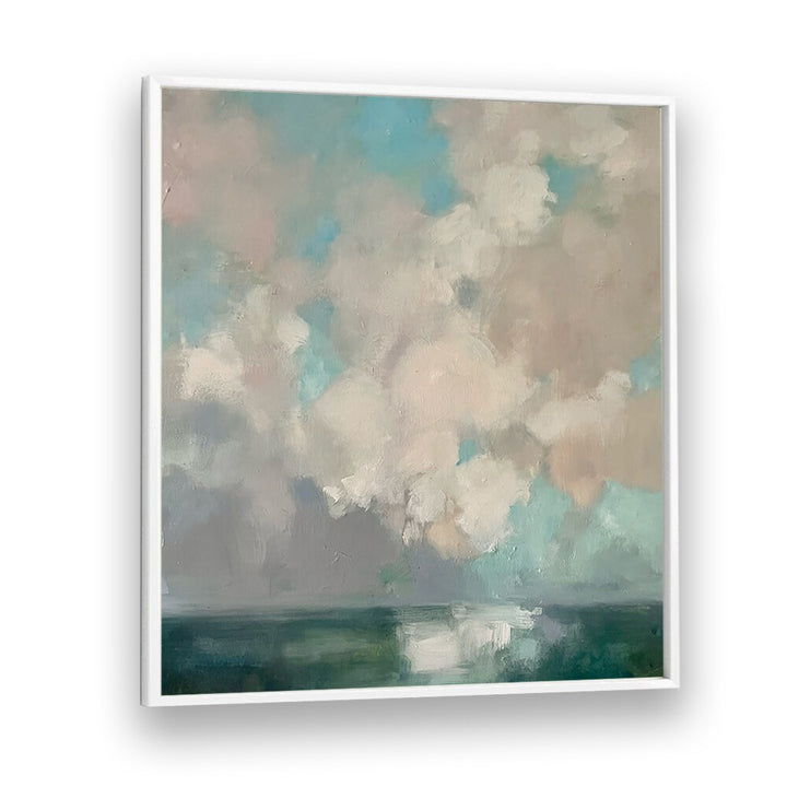 Elevate your space with GREEN CLOUDS, ABSTRACT PAINTINGS, a serene blend of artistry and tranquility.