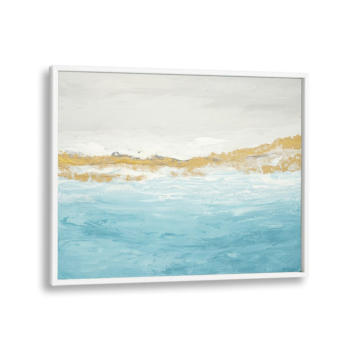 ABSTRACT BLUE GOLD SEASCAPE