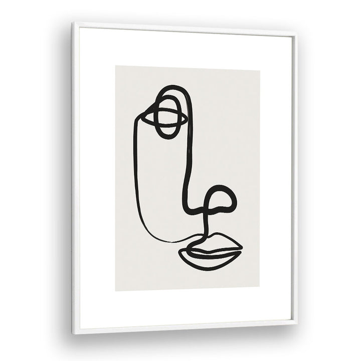 ABSTRACT FACE I , LINE ART PAINTINGS