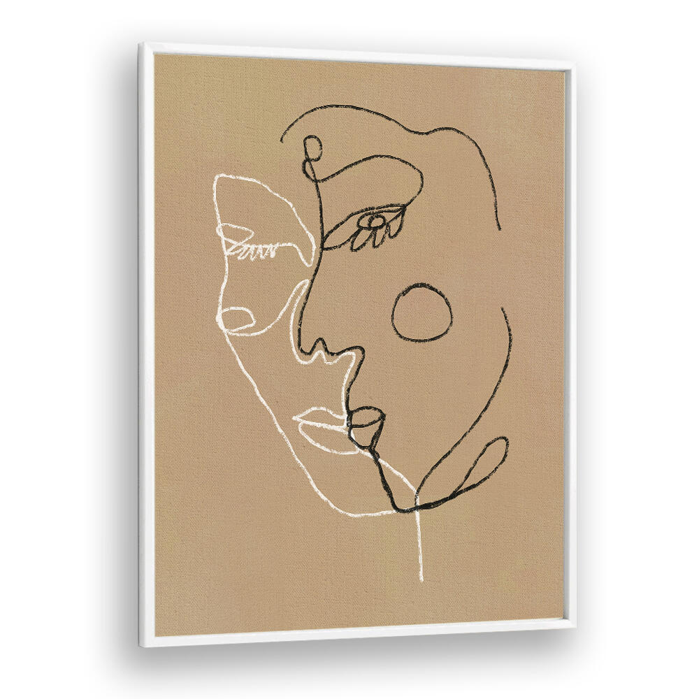 ABSTRACT FACES , LINE ART PAINTINGS