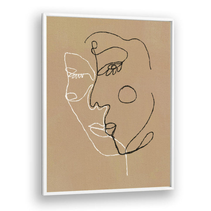 ABSTRACT FACES , LINE ART PAINTINGS