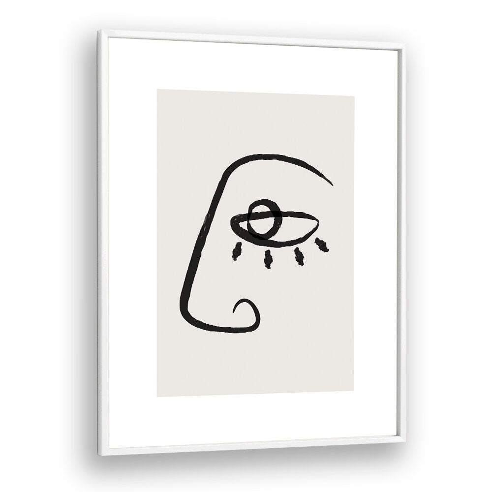 ABSTRACT FACE II , LINE ART PAINTINGS
