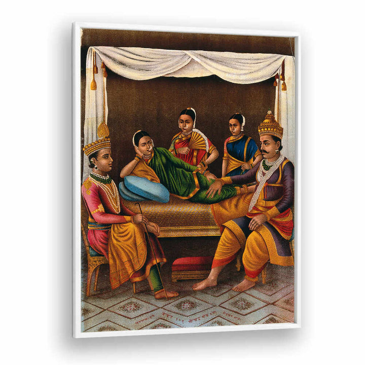 AHILYABAI HOLKAR WITH TWO FEMALE ATTENDANTS