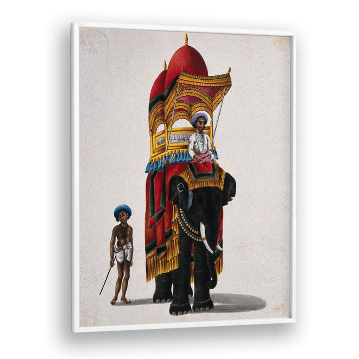 AN ELEPHANT CARRYING A HOWDAH