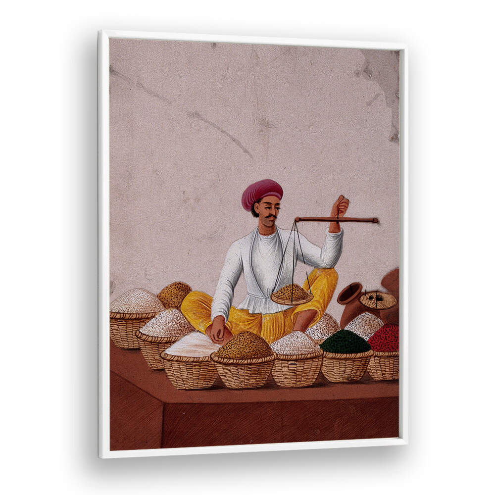 A SHOPKEEPER WEIGHING PULSES
