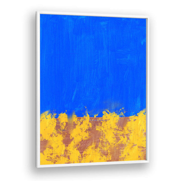 BLUE & YELLOW BRUSHSTROKES , ABSTRACT PAINTINGS