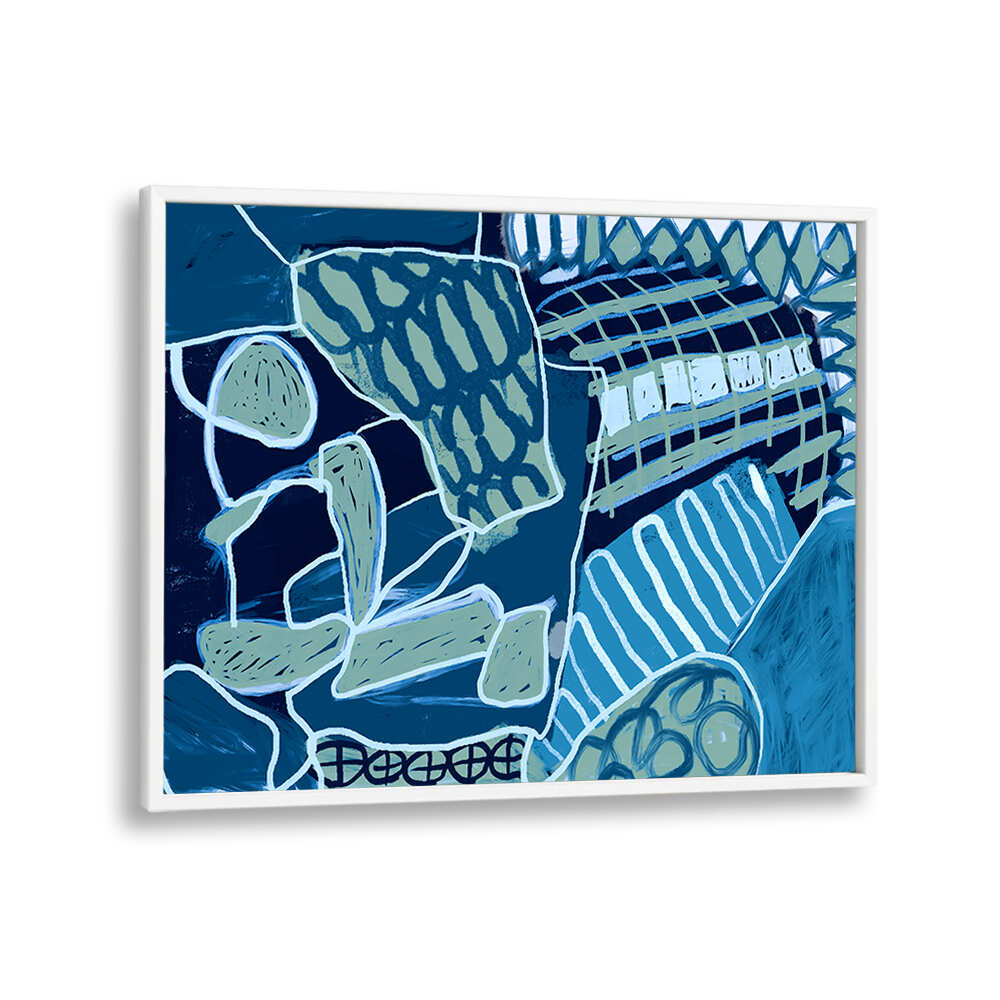 BLUE ABSTRACT A PLACE IN TIME , ABSTRACT PAINTINGS