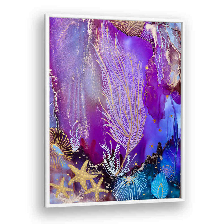 Vibrant BLUSHING REEF II, BEACH PAINTINGS evoke serene coastal beauty with striking colors and oceanic themes.