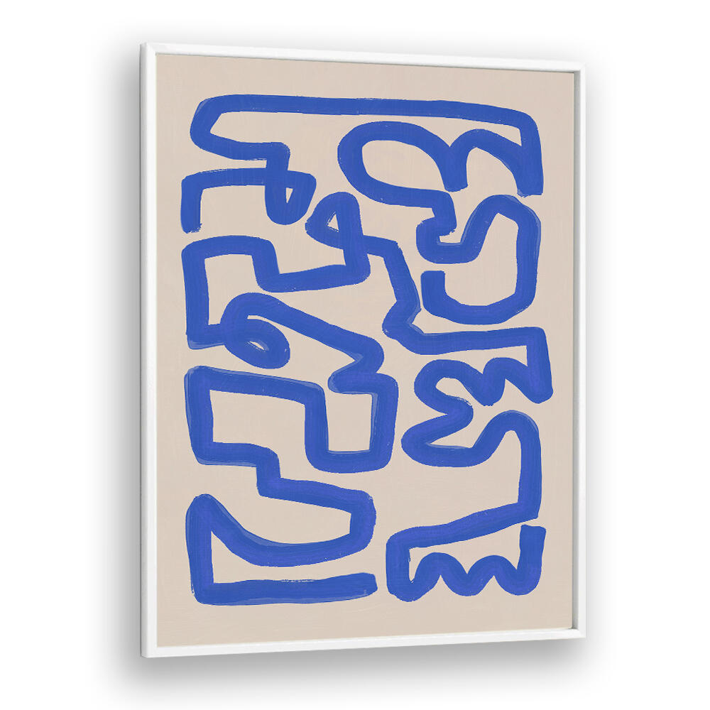 BOLD BLUE LINES , LINE ART PAINTINGS