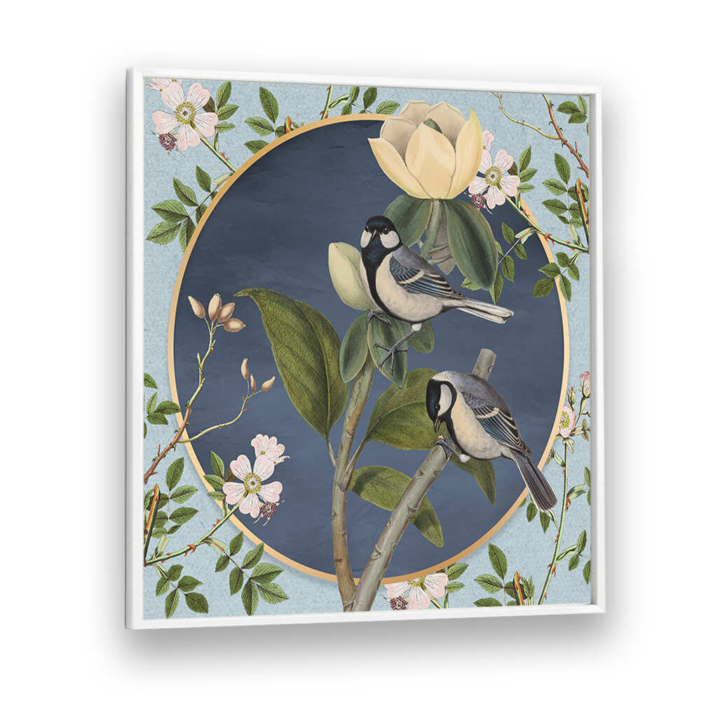 BOTANICAL COLLAGE WITH BIRDS