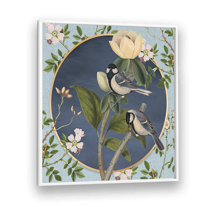 BOTANICAL COLLAGE WITH BIRDS