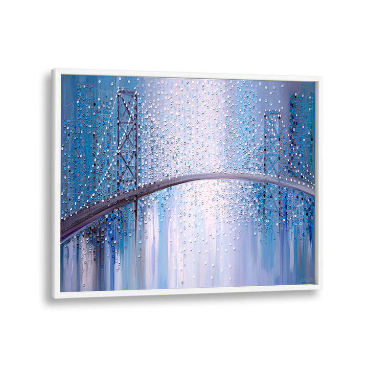BRIDGE IN THE MIST , MODERN IMPRESSIONISM PAINTINGS