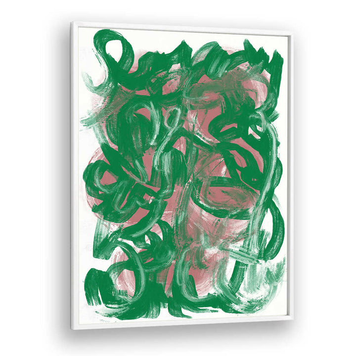 CHAOS GREEN LARGE, ABSTRACT PAINTINGS