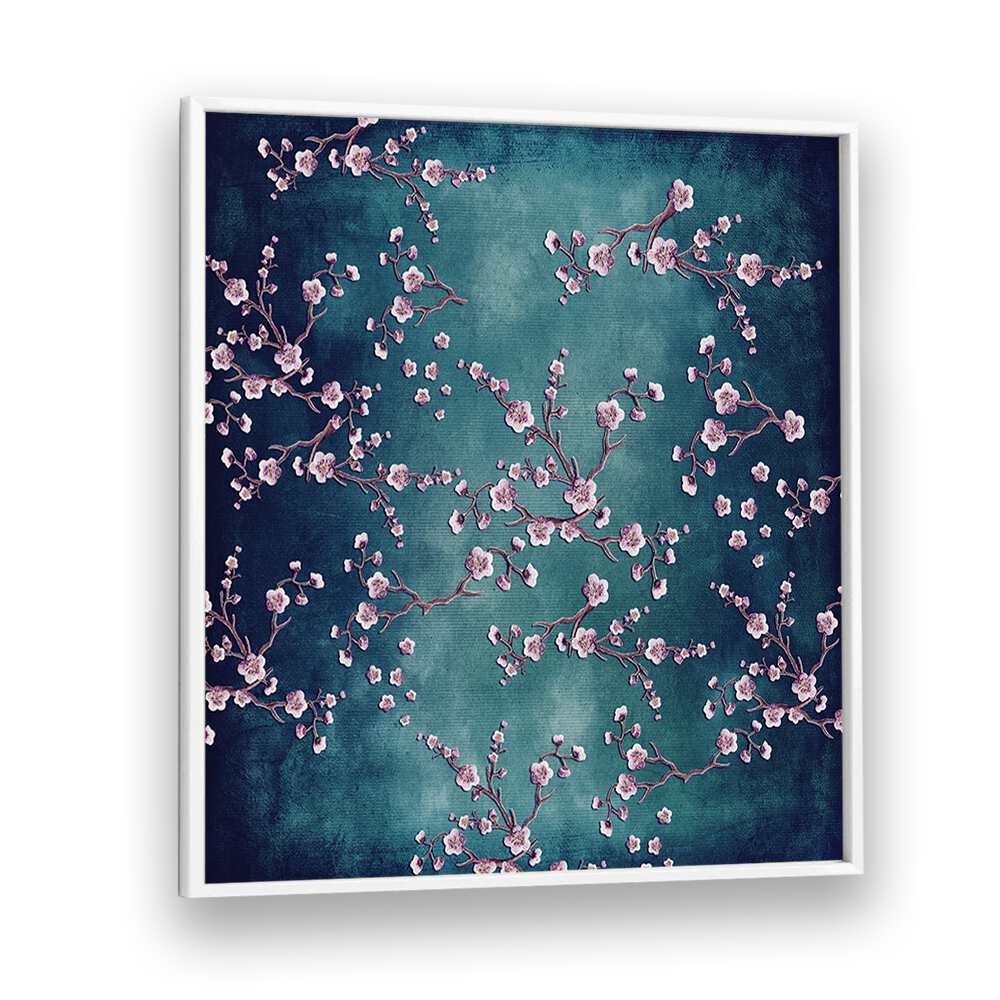 Vibrant CHERRY BLOSSOM DREAM, FLORAL FLOWER PAINTINGS with abstract brushstrokes for a stunning decor centerpiece.