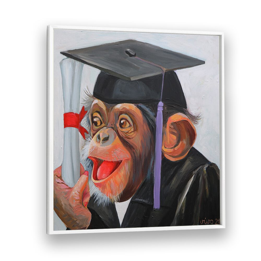 Celebrate achievement with our CHIMP GRADUATION DAY, COMIC POSTERS, perfect for comic art enthusiasts.