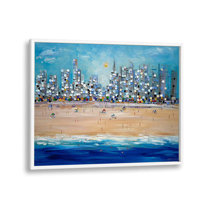 CITY BEACH , MODERN IMPRESSIONISM PAINTINGS