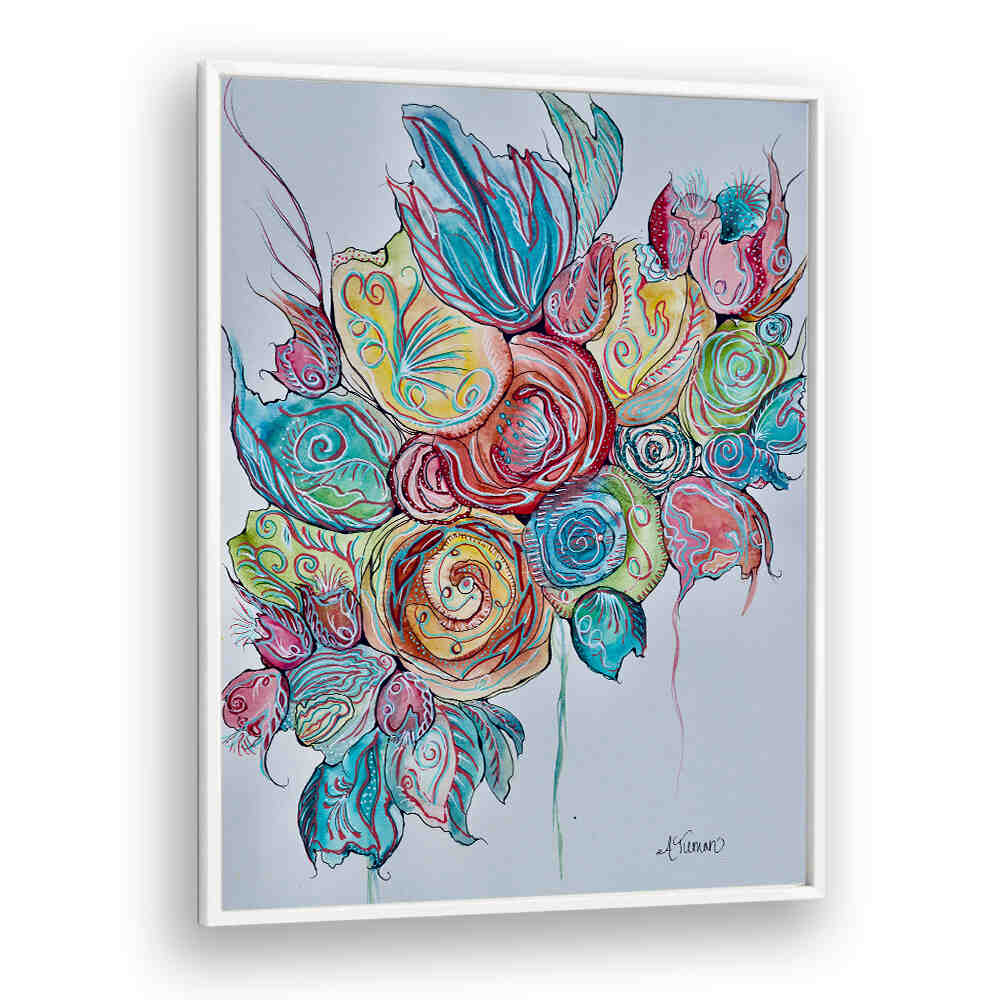 Vibrant COASTAL BLOOMS, FLORAL FLOWER PAINTINGS bring nature's beauty indoors, perfect for your living space.