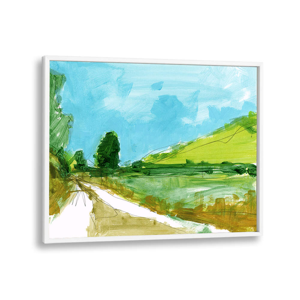 Vibrant COUNTRY III, LANDSCAPE PAINTINGS capture serene nature, perfect for enhancing any home decor.