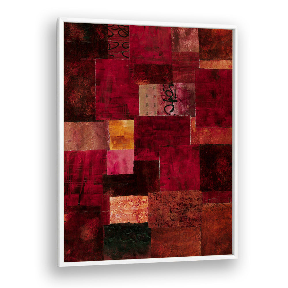 CRIMSON PATCHWORK ABSTRACT