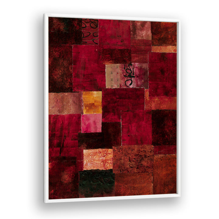 CRIMSON PATCHWORK ABSTRACT
