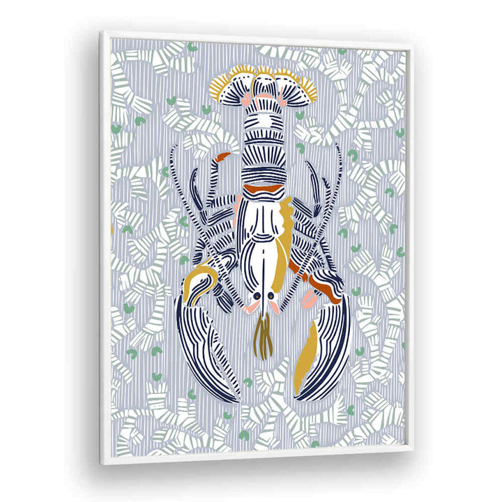 Elevate your kitchen with CRUSTACEAN CORE GREY, KITCHEN POSTERS featuring stunning lobster-inspired art.