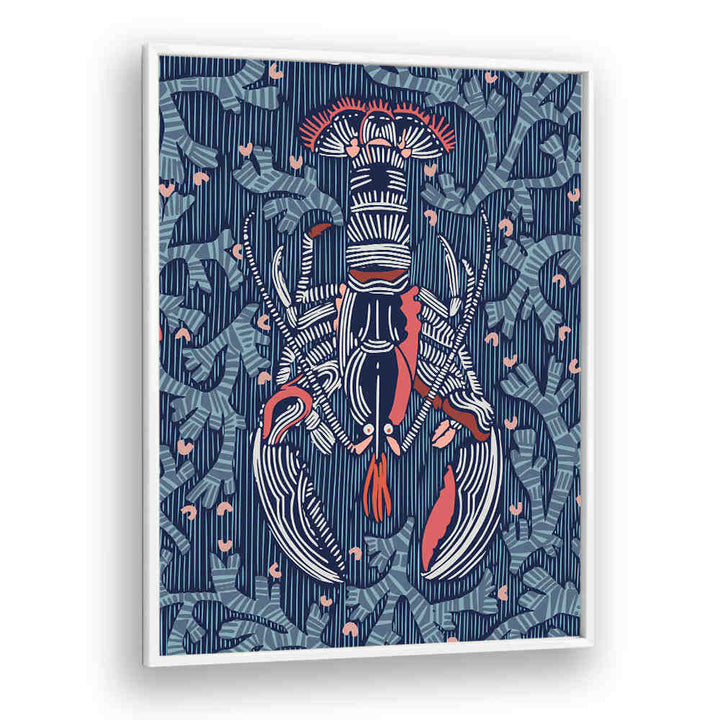 Stylish CRUSTACEAN CORE NAVY Beach Paintings add coastal charm and tranquility to any space, perfect for your home decor.