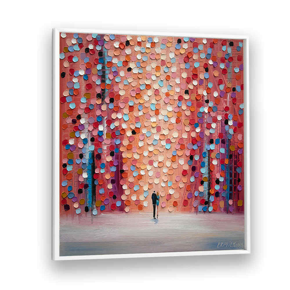 DREAM ON UNDER THE PINK RAIN , MODERN IMPRESSIONISM PAINTINGS