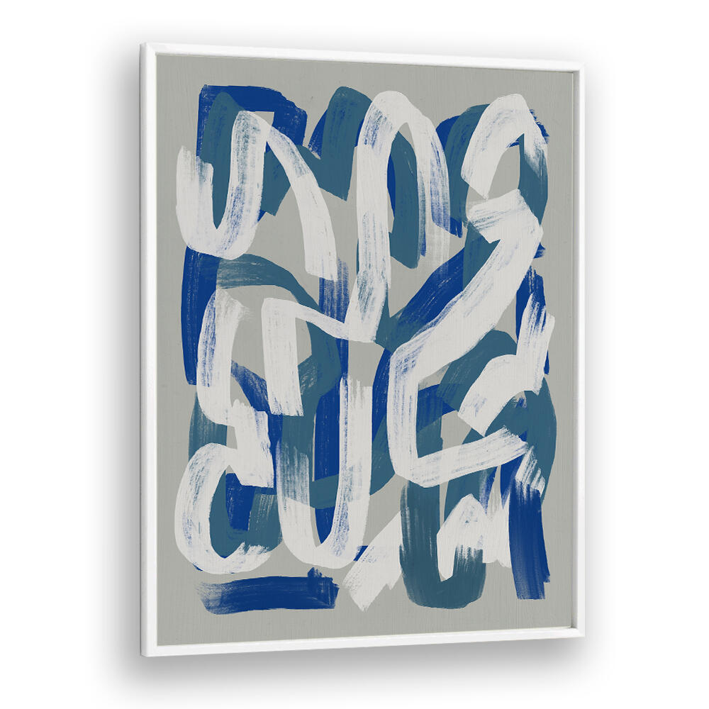 DRY BRUSH GREY AND BLUE , ABSTRACT PAINTINGS