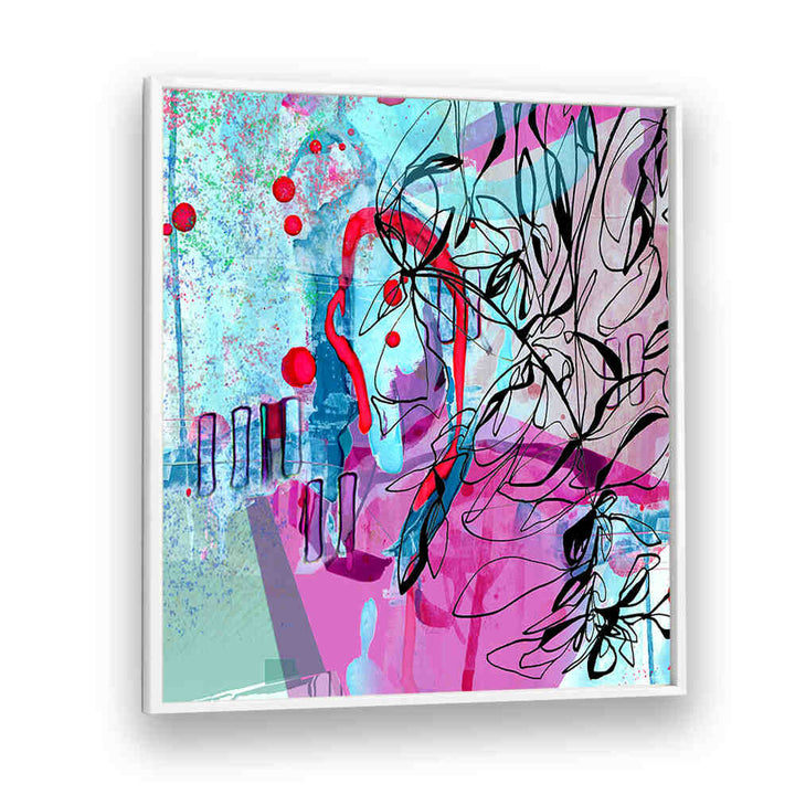 DYNAMIC BRUSHSTROKES AND FLORAL MOTIFS , ORGANIC FORMS